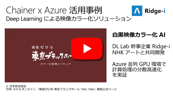 【動画】白黒画像カラー化 AI(43秒)