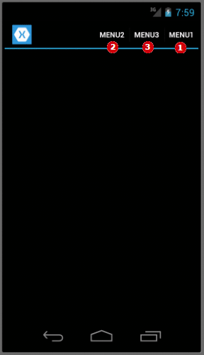 図4 表示順序を変えたメニュー(Android)