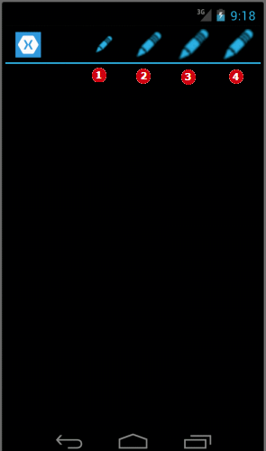 図6 アイコンメニュー(Android)