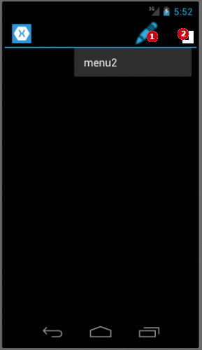 図7 表示位置を指定したメニュー(iOS)