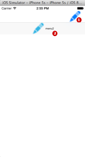 図7 表示位置を指定したメニュー(Android)