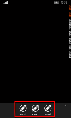 図9 Windows Phoneでの実行画面