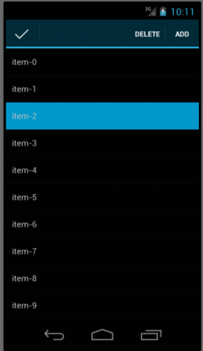 図3 コンテキストアクションを追加した画面(Android)-1