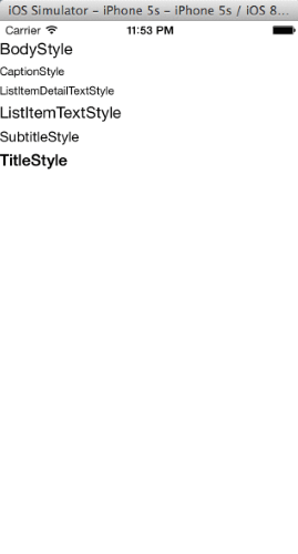 図1 コントロールに設定したStyleの動作を確認した画面(iOS)