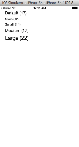 図2 Device.GetNamedSizeメソッドの動作を確認した画面(iOS)