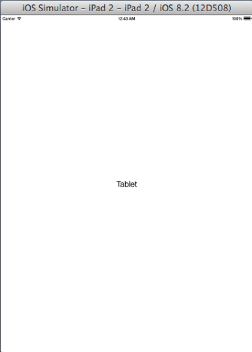 図3 Device.Idiomプロパティの動作を確認した画面(iPad)