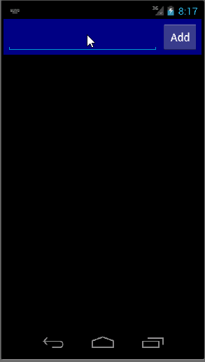 図4 データベースを操作している画面(Android)