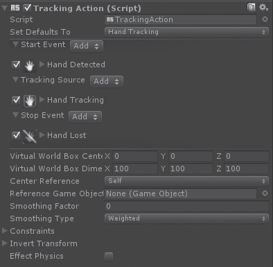 図8.13 TrackingActionのデフォルト設定