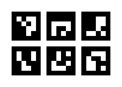 図1 arucoモジュールによるマーカー生成