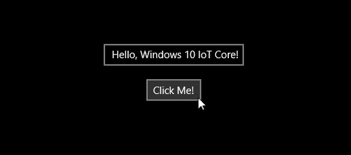 図3 サンプルとして標準提供されており、インストール後にサンプルの実行をクリックするだけで、すぐに試せる「Hello World」アプリ