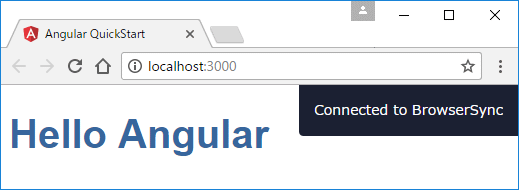図2 Angularアプリを実行した結果