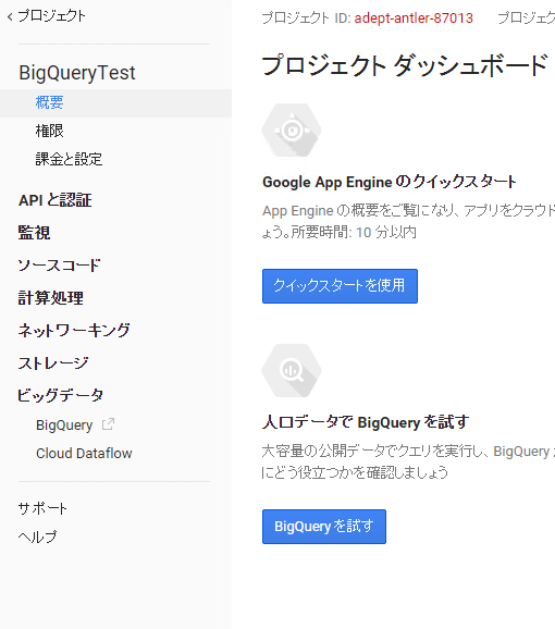 図5 プロジェクト作成後の画面