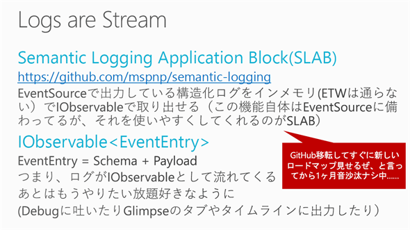 図5　ストリームロギングを実現するSemantic Logging Application Block