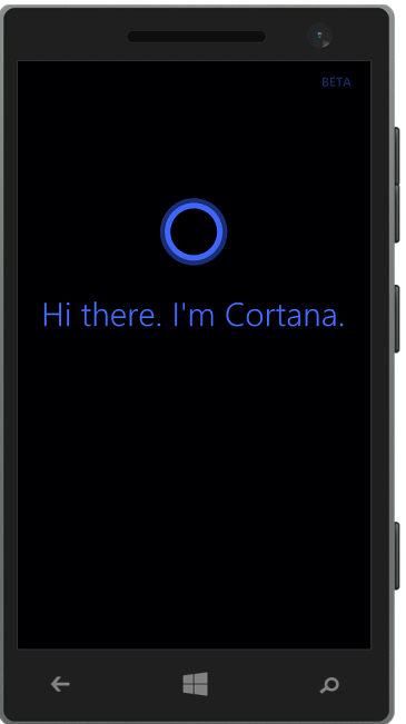 PC上のWindows Phoneエミュレーターで実行されたCortana